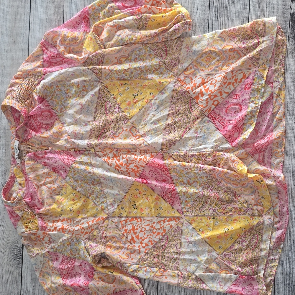 Rose & Olive Multicolor Patchwork Blouse